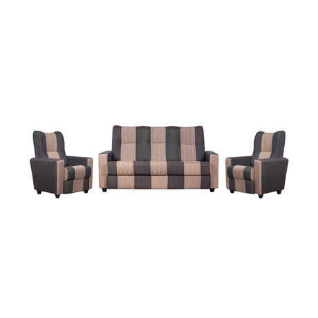 Mini Renu Fabric Sofa Set (3+1+1-Seater) - Brown_1
