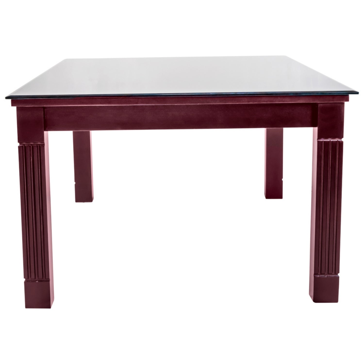 Minto Rectangle Glass Top Dining Table 6-Seater - Light Walnut Finish_3
