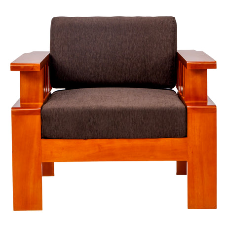 Missouri Pro Grand Sofa Set (3+1+1 Seater) - Teak Finish