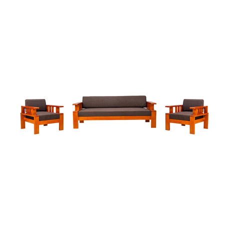 Missouri Grand Sofa Set (3+1+1-Seater) - Teak Finish_1