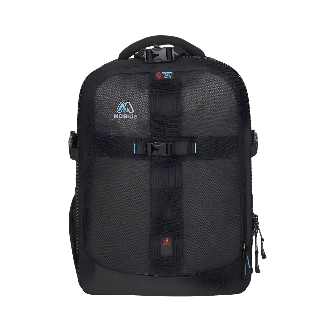 Mobius Cam SSS Trendsetter Mark 2 Backpack - Spacious Design Laptop Compartment Padded Straps Black_FrontView