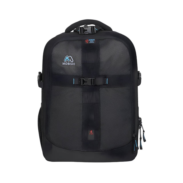 Mobius Cam SSS Trendsetter Mark 2 Backpack - Spacious Design Laptop Compartment Padded Straps Black_FrontView
