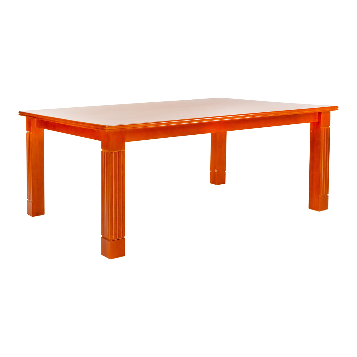 Montreal Pro Rectangle Wooden Top Dining Table 6-Seater - Teak Finish