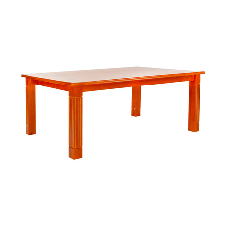 Montreal Rectangle Wooden Top Dining Table 6 Seater - Teak Finish_1