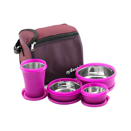 My Bento SS Besto Lunch Box - Pink_Front View