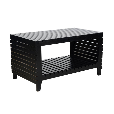 Newick Wooden Coffee Table - Dark Walnut Finish_1