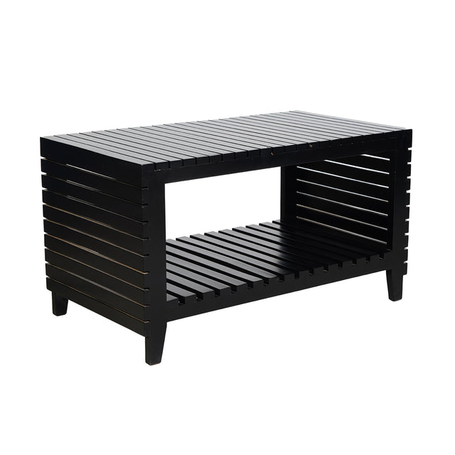 Newick Wooden Coffee Table - Dark Walnut Finish_1