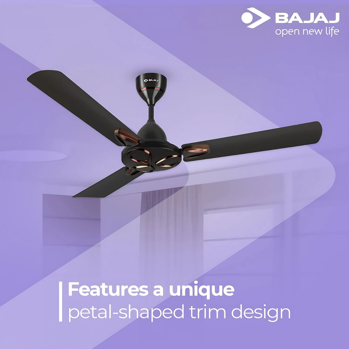 Bajaj Novella Ee Series 1200mm Ceiling Fan - Elegant Brown