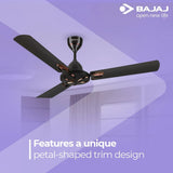 Bajaj Novella Ee Series 1200mm Ceiling Fan - Elegant Brown