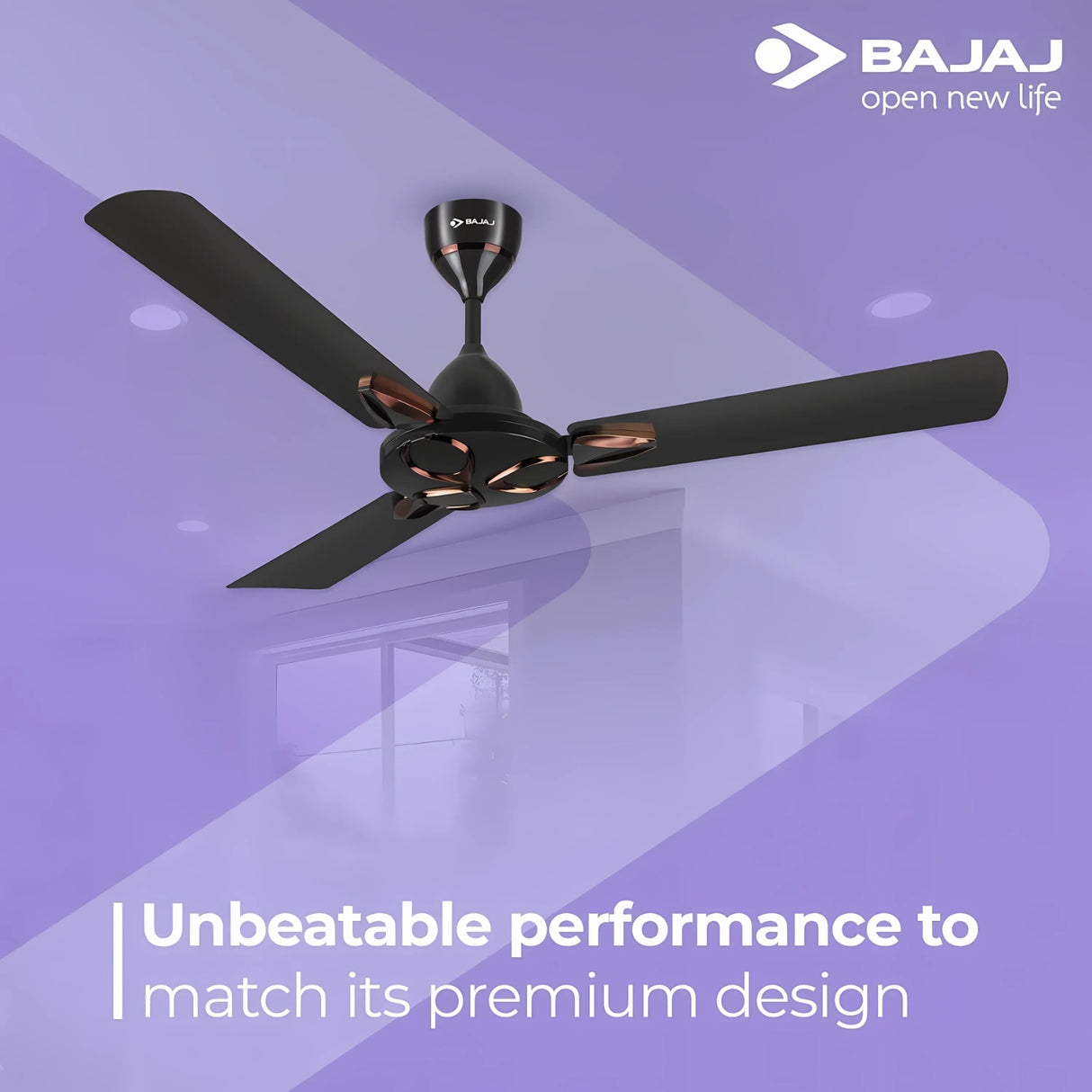 Bajaj Novella Ee Series 1200mm Ceiling Fan - Elegant Brown