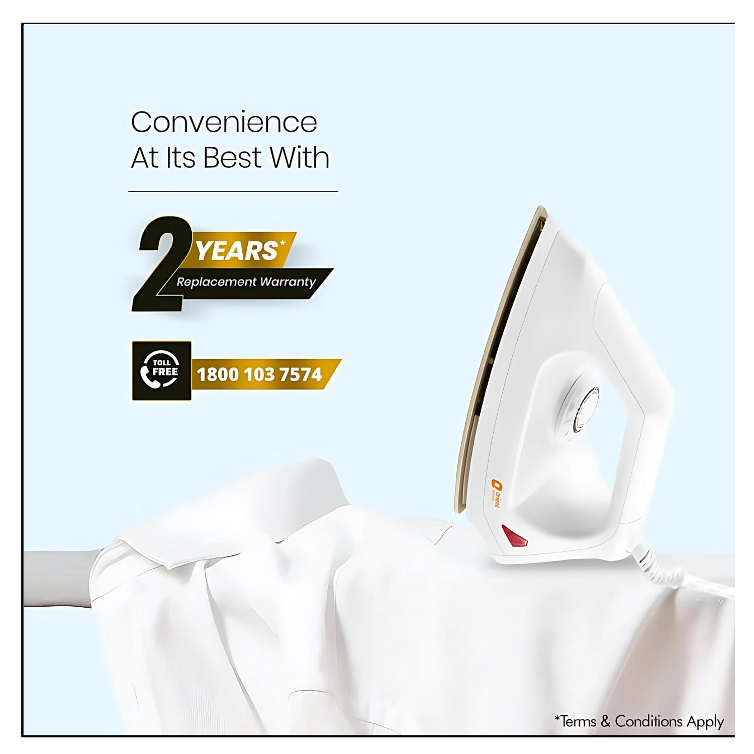 ORIENT Fabrismooth Dry Iron 1000 Watts - White_11
