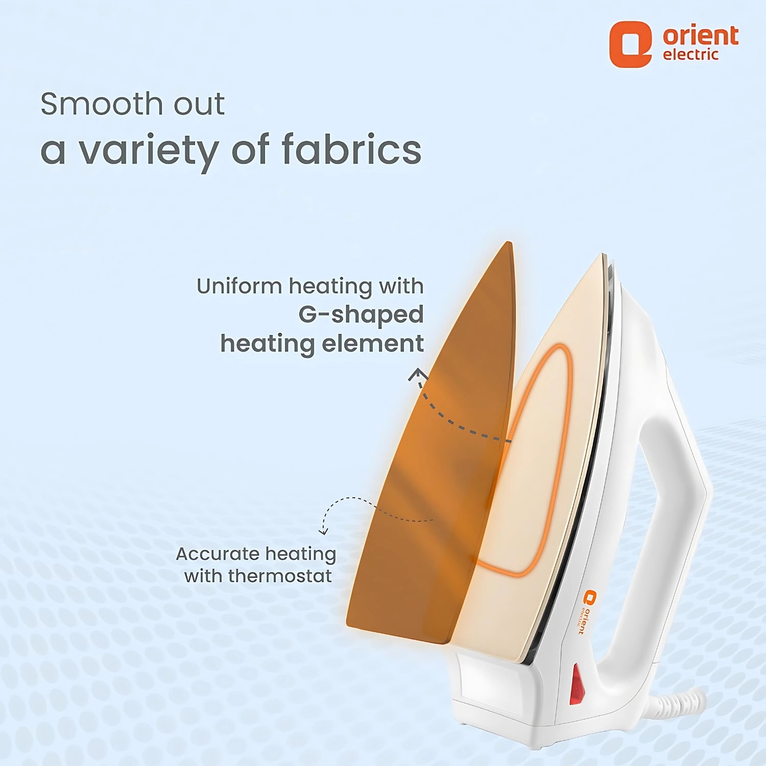 ORIENT Fabrismooth Dry Iron 1000 Watts - White_3