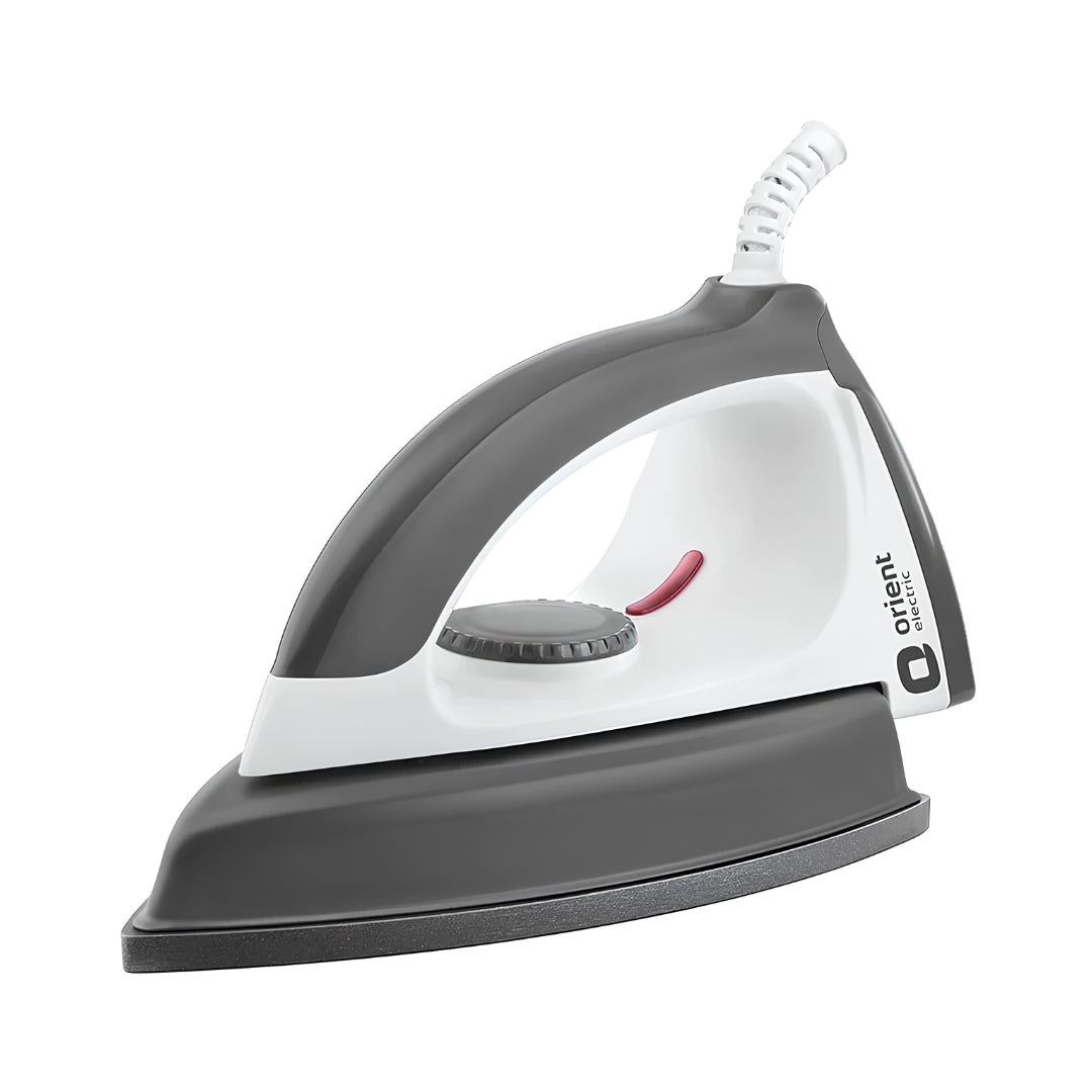 ORIENT Ultimate 1000 Watts Heavyweight Dry Iron -  Grey and White_Front View