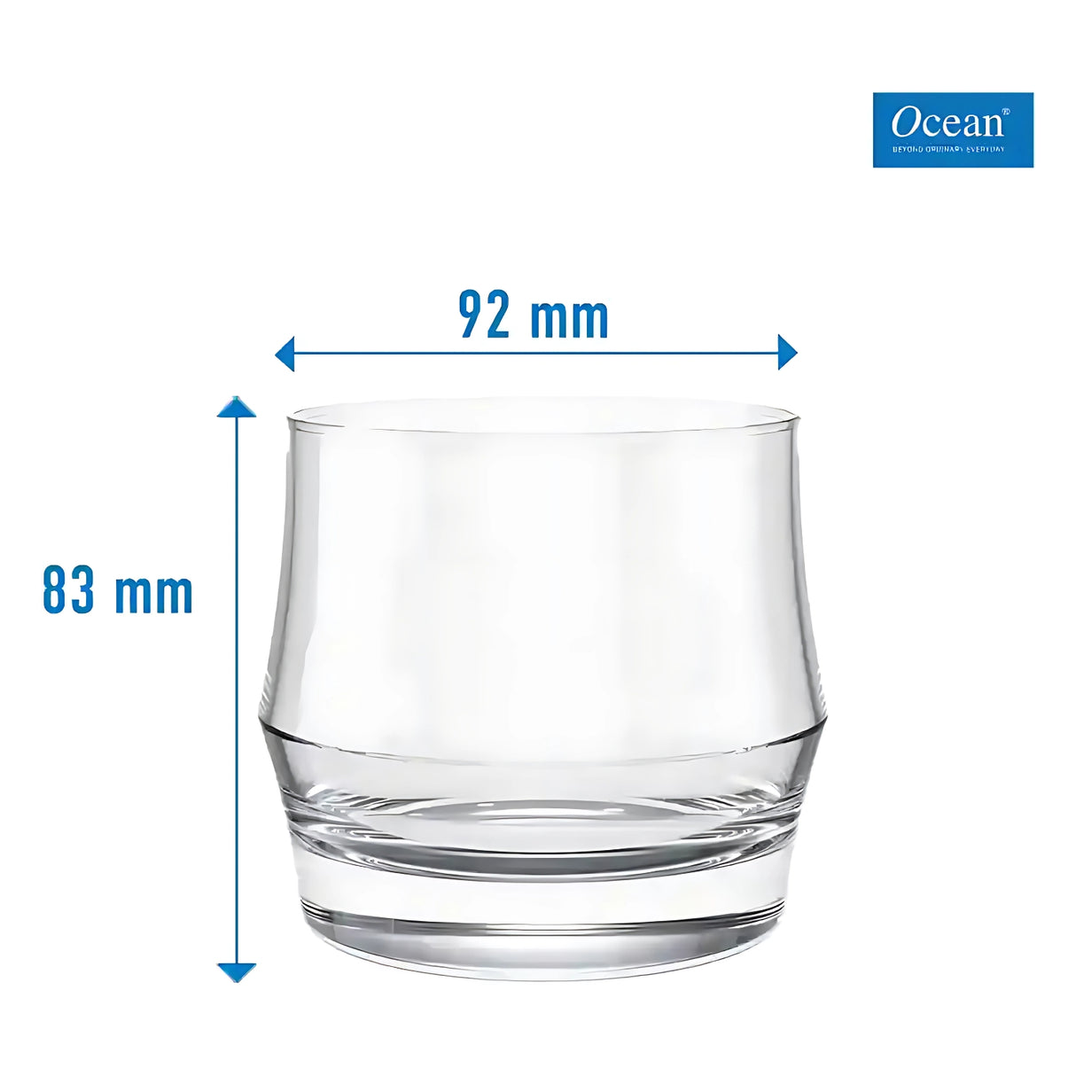 Ocean Scirocco Rock Glass 6 Pcs Set 340 ml