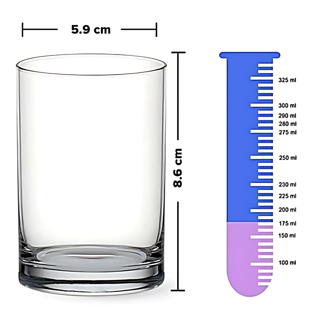 Ocean Fin Line Glass 6 Pcs Set 175 ml