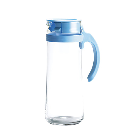 Ocean Patio Pitcher Glass Water Jug with Lid 1265 ml - Blue