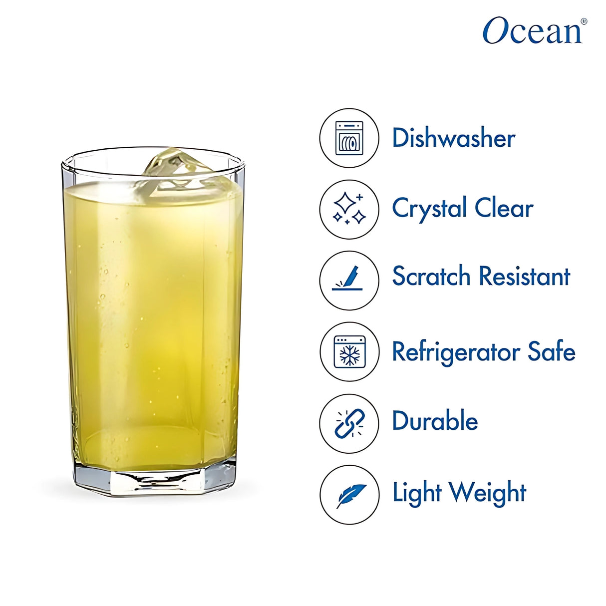 Ocean Studio Pyramid Hi Ball Glass 6 Pcs Set 435 ml_3
