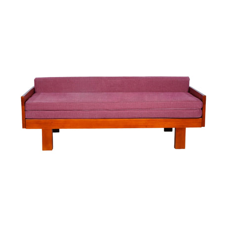 Olive Wooden Sofa cum Bed - Teak Finish_2