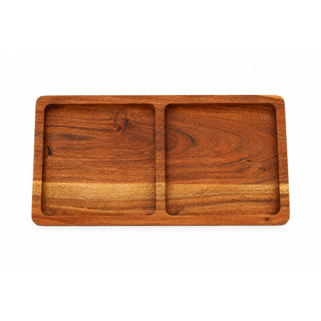 One Wood 2 Cavity Tray_Front View