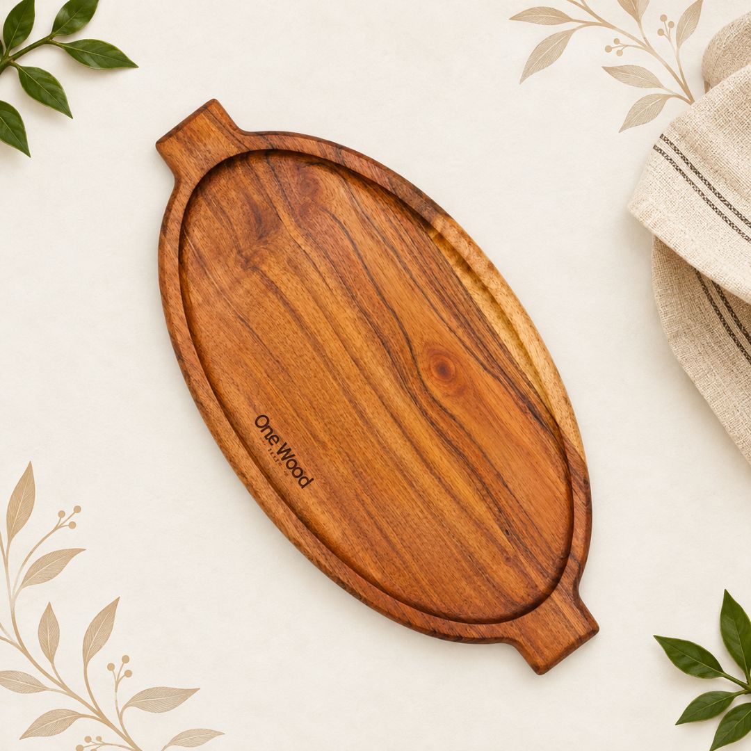 One Wood Oval Plate 16 x 8_Features 2