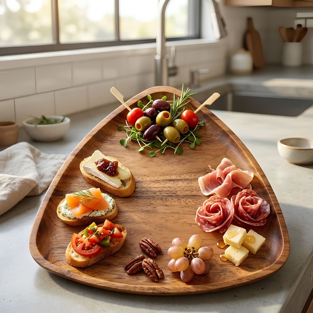 One Wood Triangle Platter_Features 2
