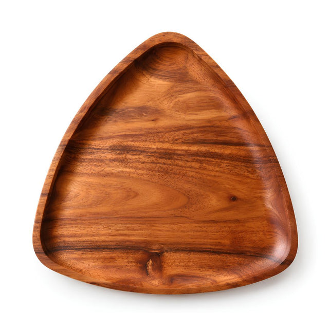 One Wood Triangle Platter_Front View