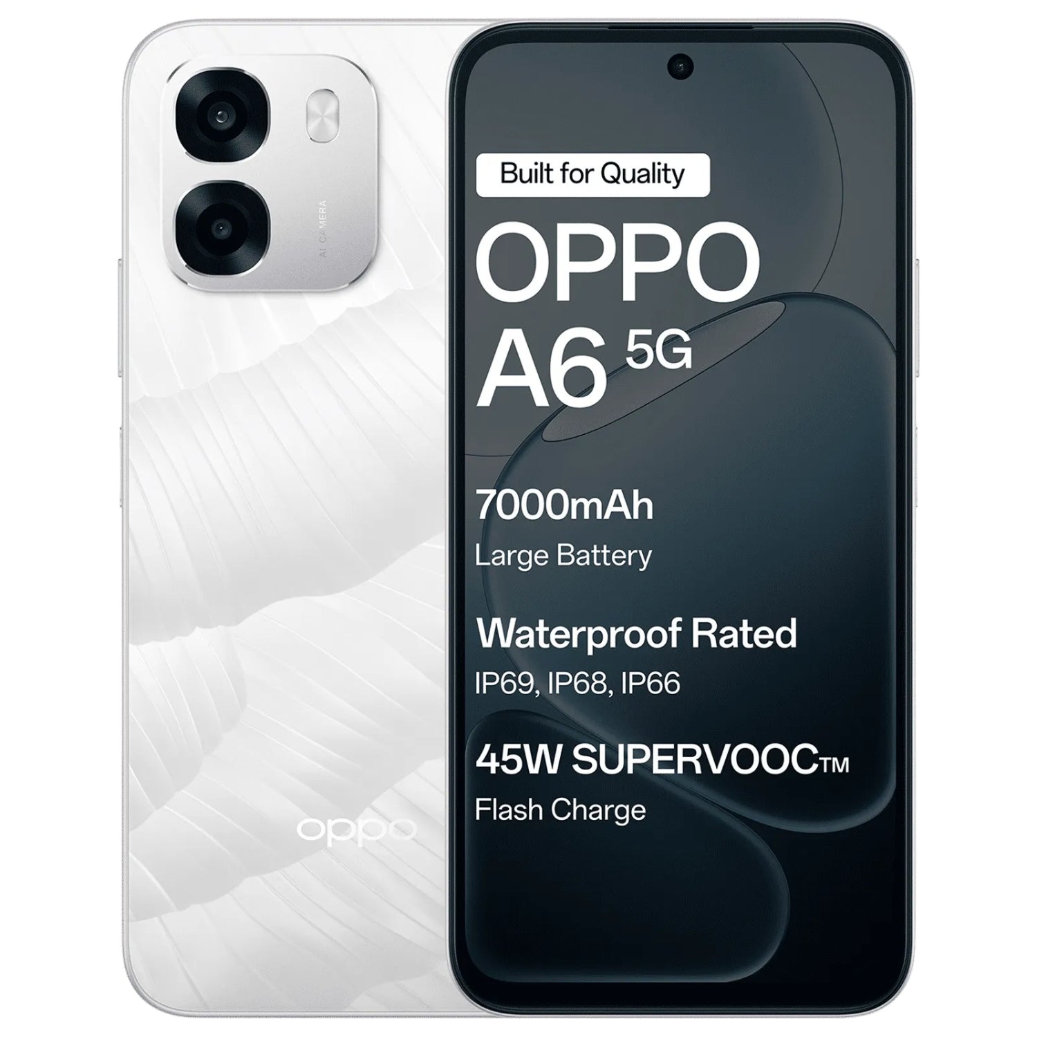 Oppo A6 5G (6/256 GB, Ice White)_1