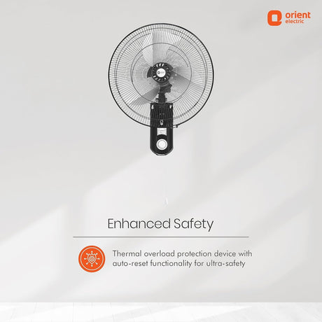 Orient 18 2 P/C Tornado Wall Fan 450 mm - Black_2