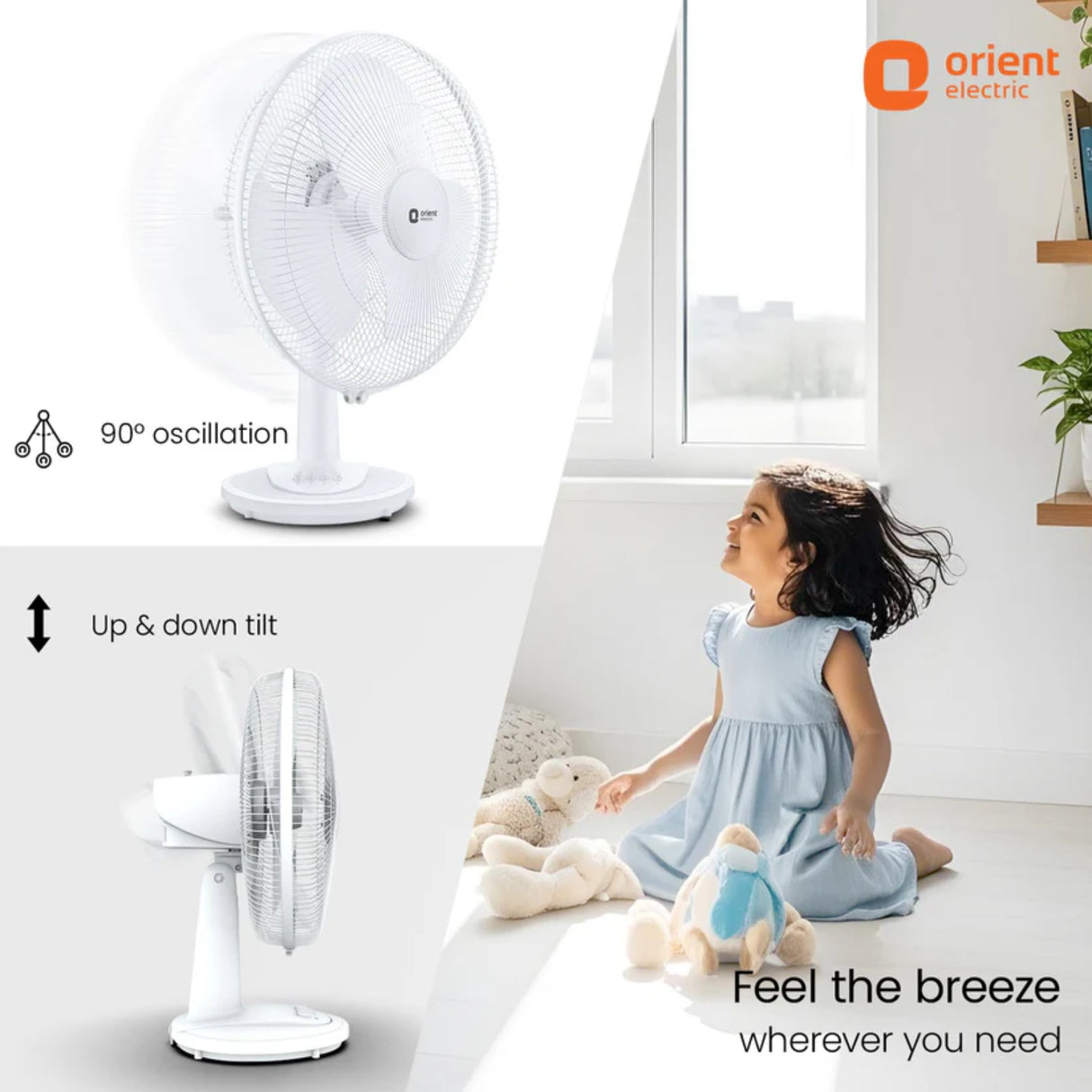 Orient 27 Neo Table Fan 400 mm - White_2