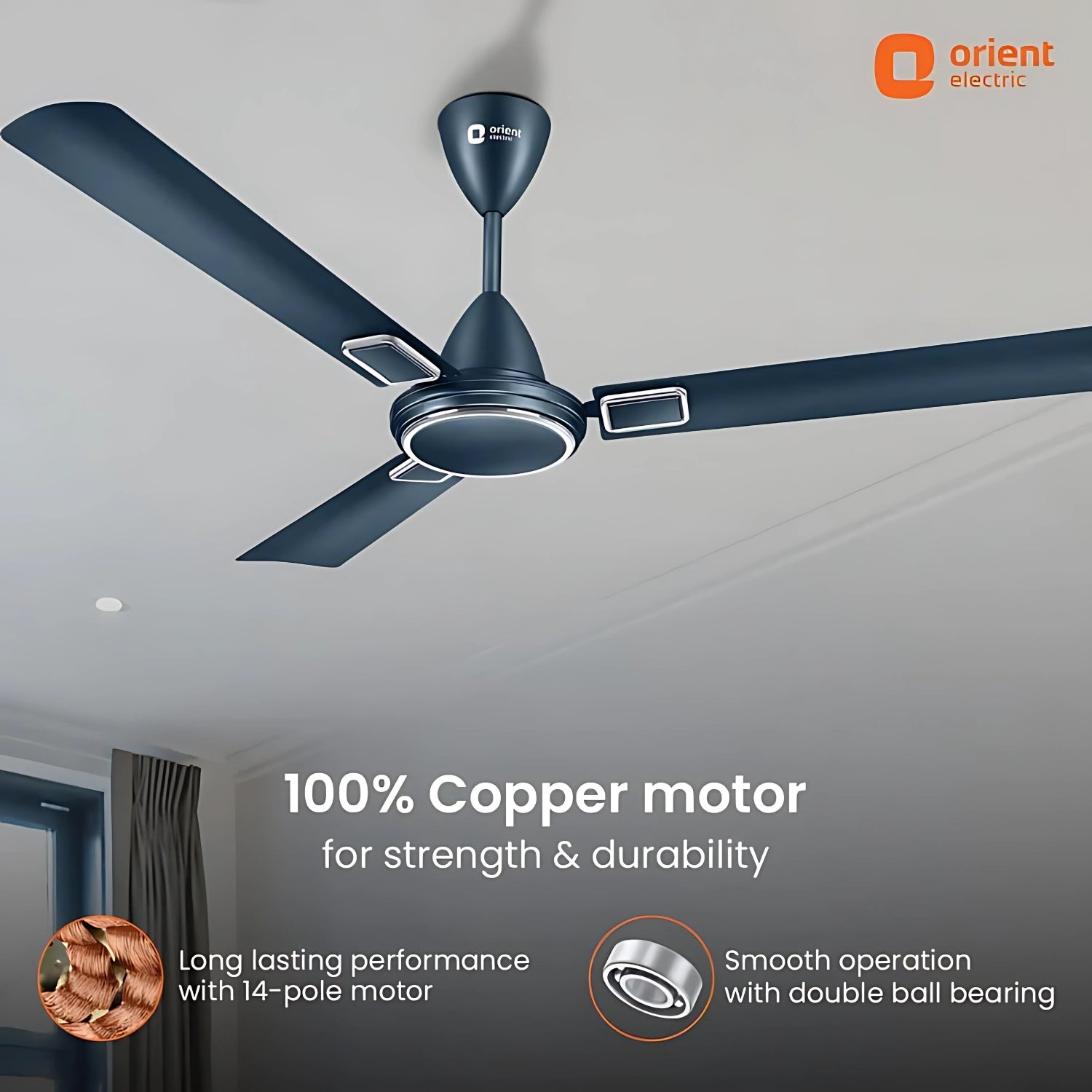 Orient Falcon Deco 48" Ceiling Fan - Aqua Teal_3