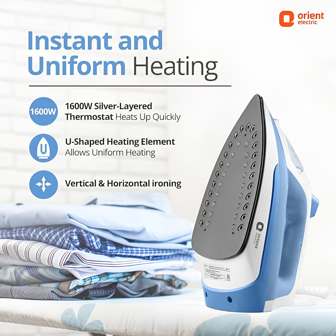 Orient SIFF16WBP Fabrifeel Steam Iron 1600W - White and Blue_2