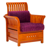 Orlando Pro Regal Sofa Set (3+1+1 Seater) - Teak Finish