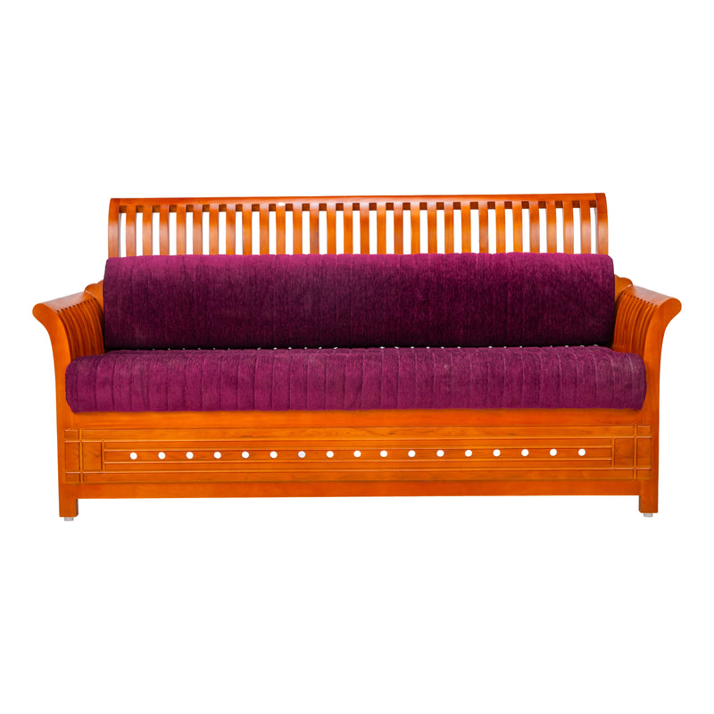 Orlando Pro Regal Wooden Sofa 3 Seater - Teak Finish