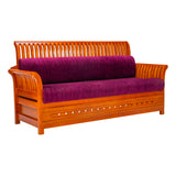 Orlando Pro Regal Wooden Sofa 3 Seater - Teak Finish