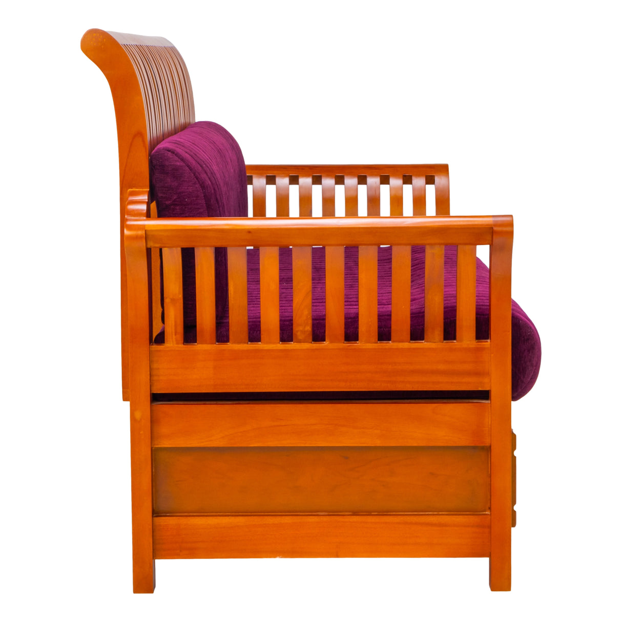 Orlando Pro Regal Wooden Sofa 3 Seater - Teak Finish