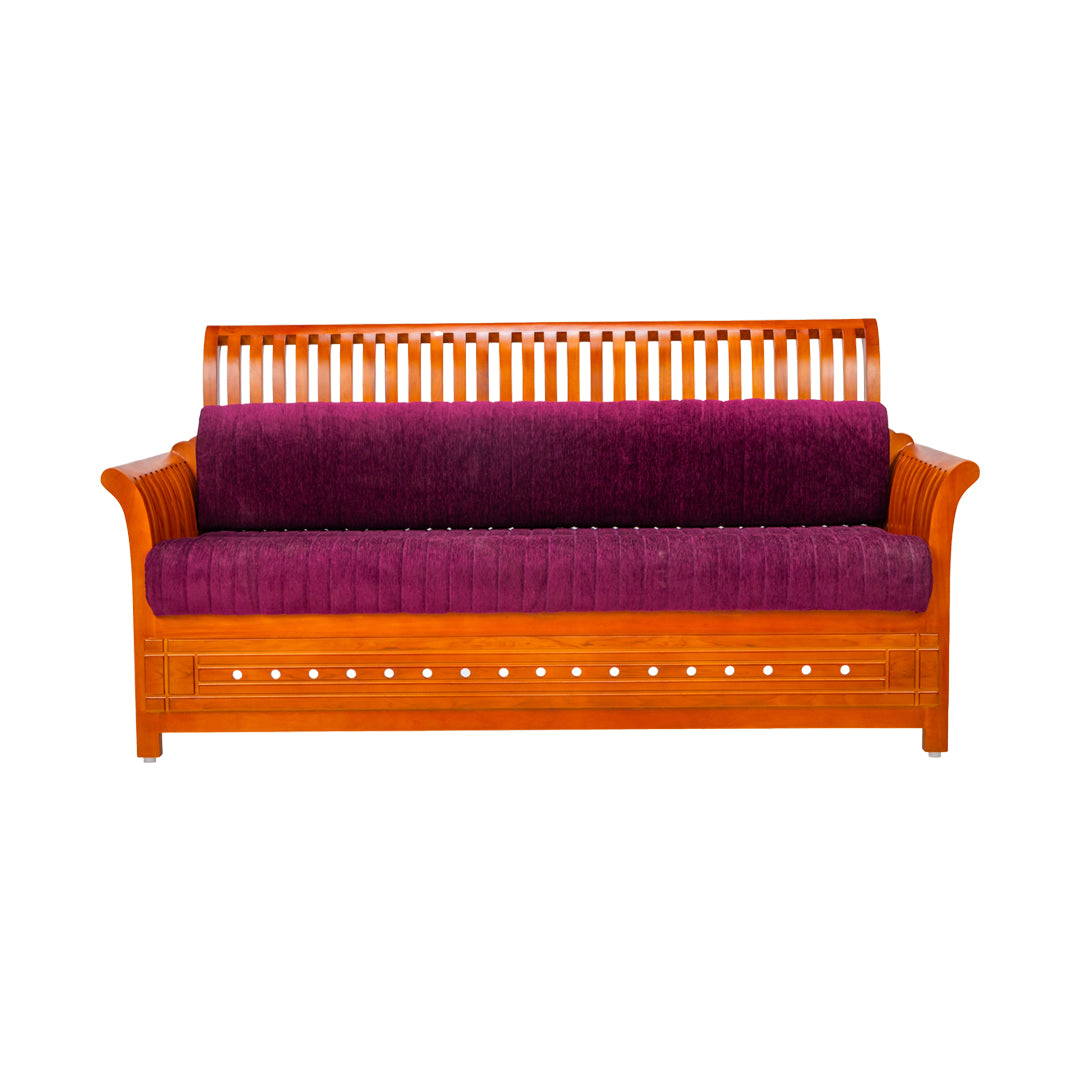 Orlando Regal Sofa Set (3+1+1-Seater) - Teak Finish_4