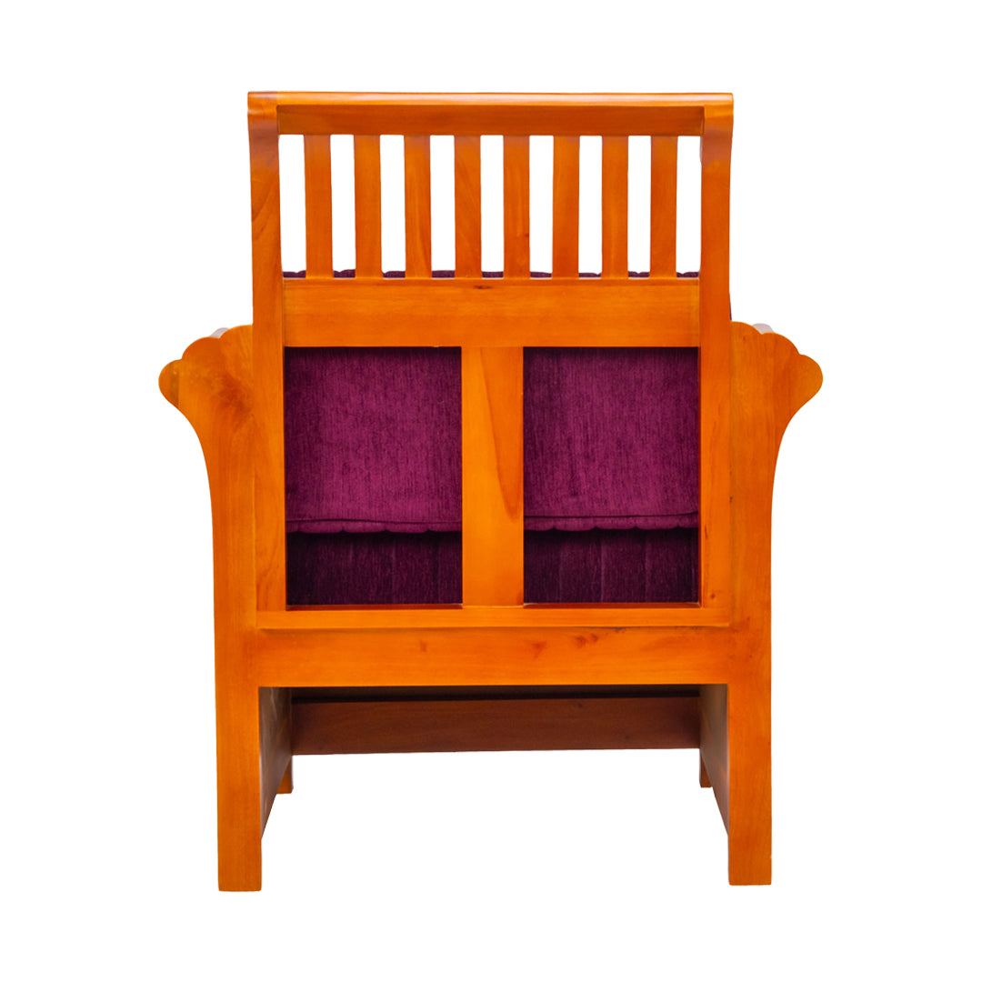 Orlando Regal Sofa Set (3+1+1-Seater) - Teak Finish_9