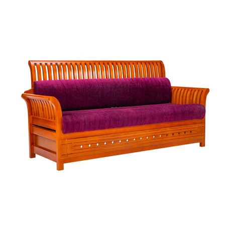 Orlando Regal Wooden Sofa 3-Seater - Teak Finish_1