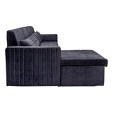 Oslo Pro Modern Fabric Sofa Cum Bed - Dark Grey