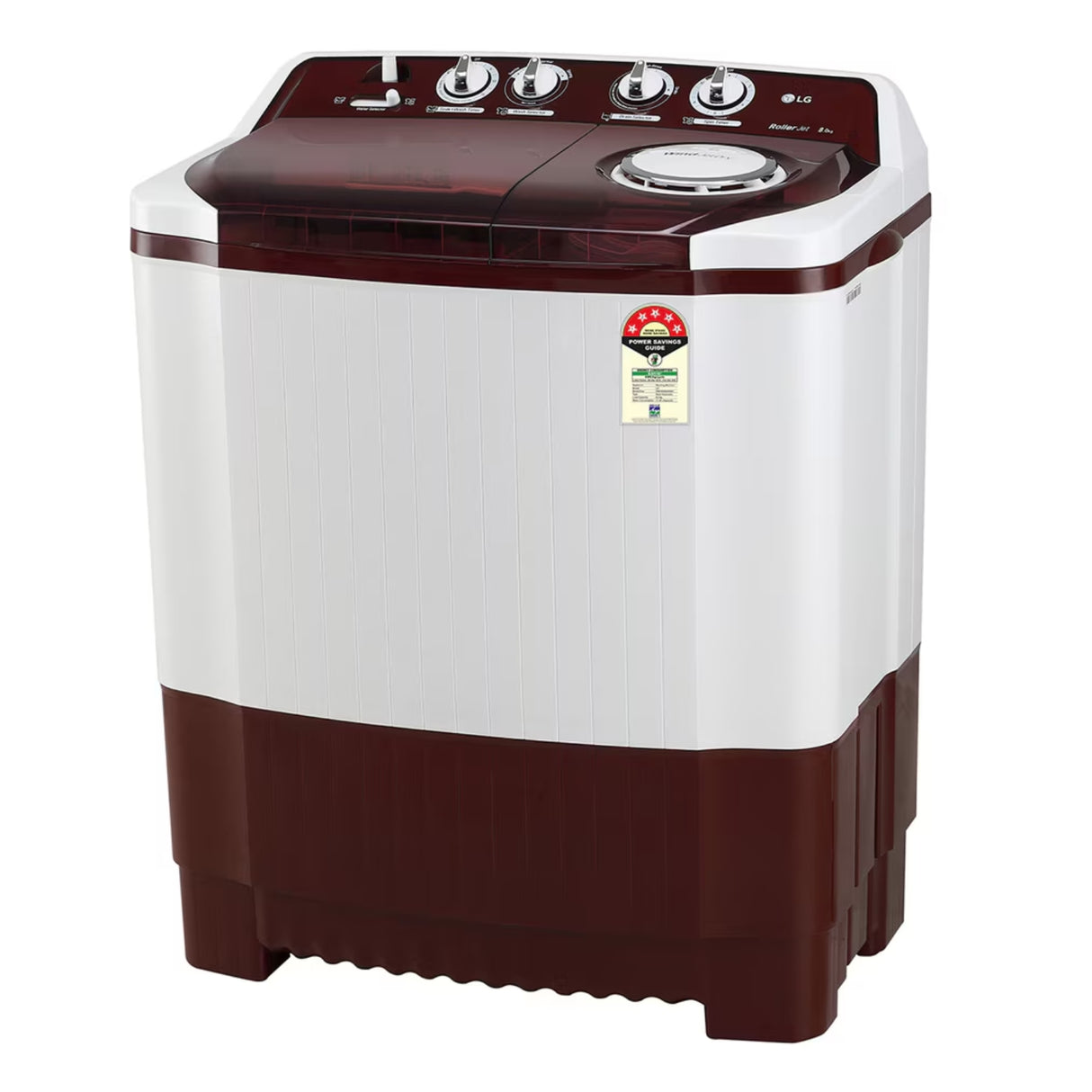 LG P8035SRAZA Semi-Automatic Washing Machine 8 Kg - Burgundy