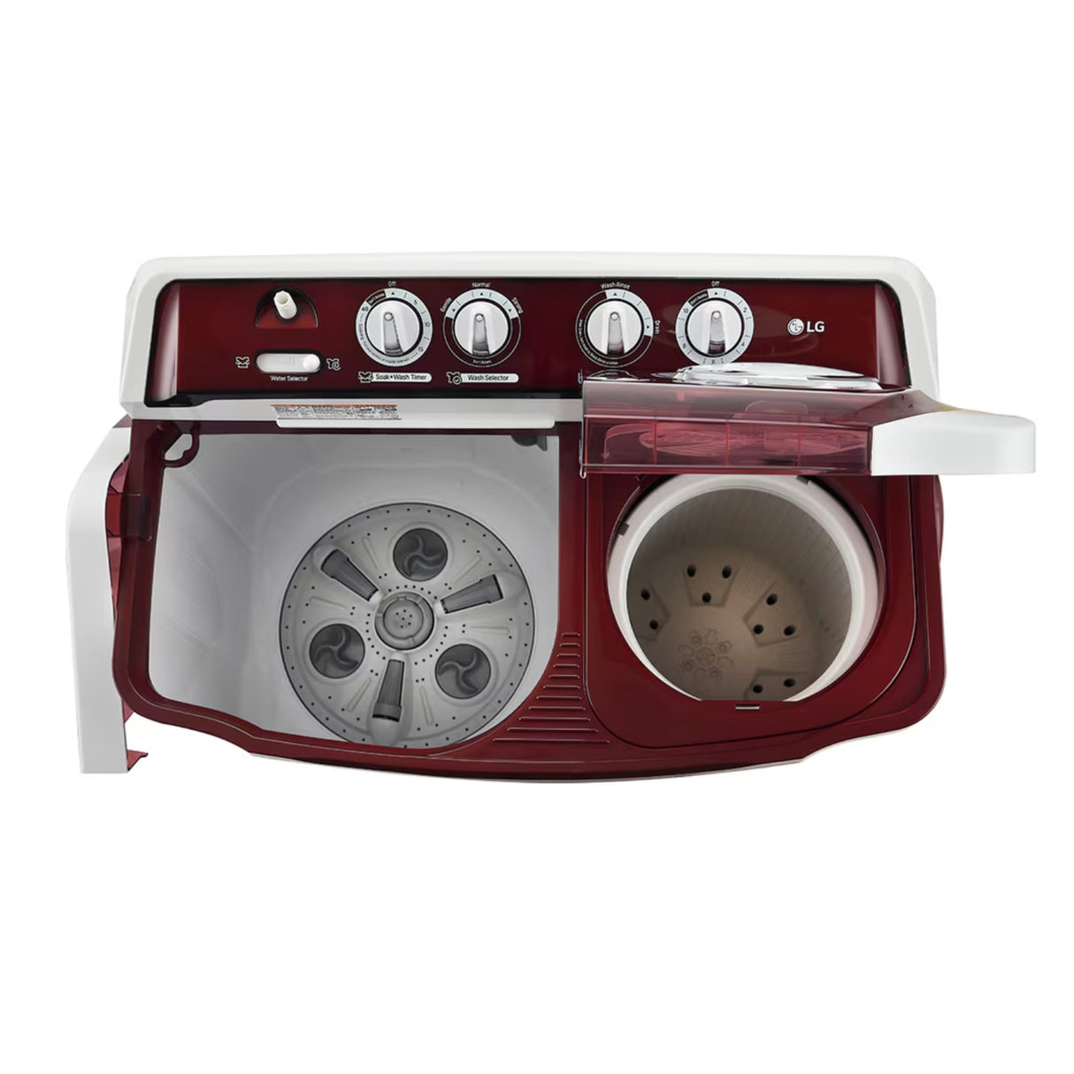 LG P8035SRAZA Semi-Automatic Washing Machine 8 Kg - Burgundy