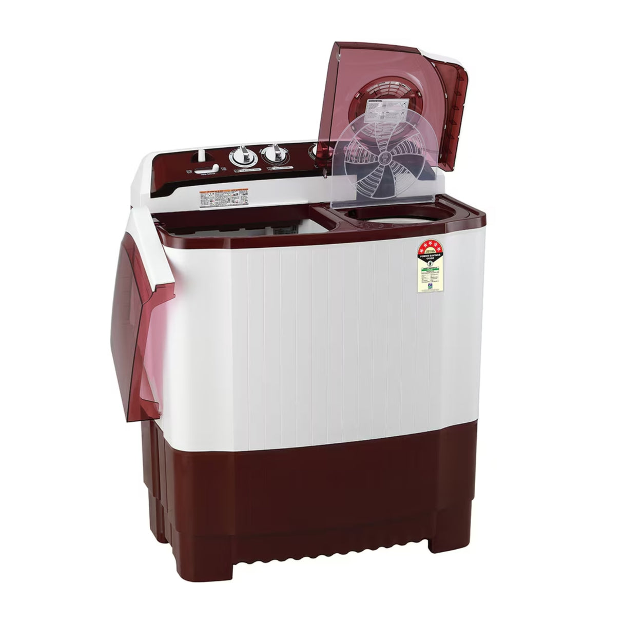 LG P8035SRAZA Semi-Automatic Washing Machine 8 Kg - Burgundy