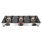 Pigeon 16474 Ayush Premium Glass Top 3 Burner Gas Stove – Black