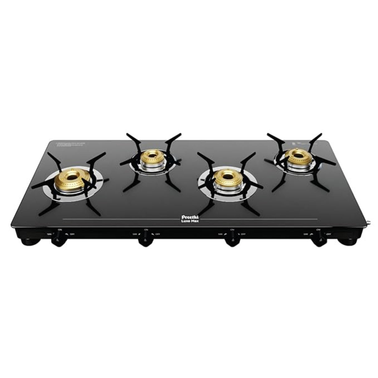 PREETHI GTS418 LUXE MAX 4Burner Gas Stove 4 Burner - Black