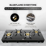 PREETHI GTS418 LUXE MAX 4Burner Gas Stove 4 Burner - Black