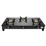 Preethi GTS 40 Sparkle Power Duo 3 Burner Gas Stove - Black