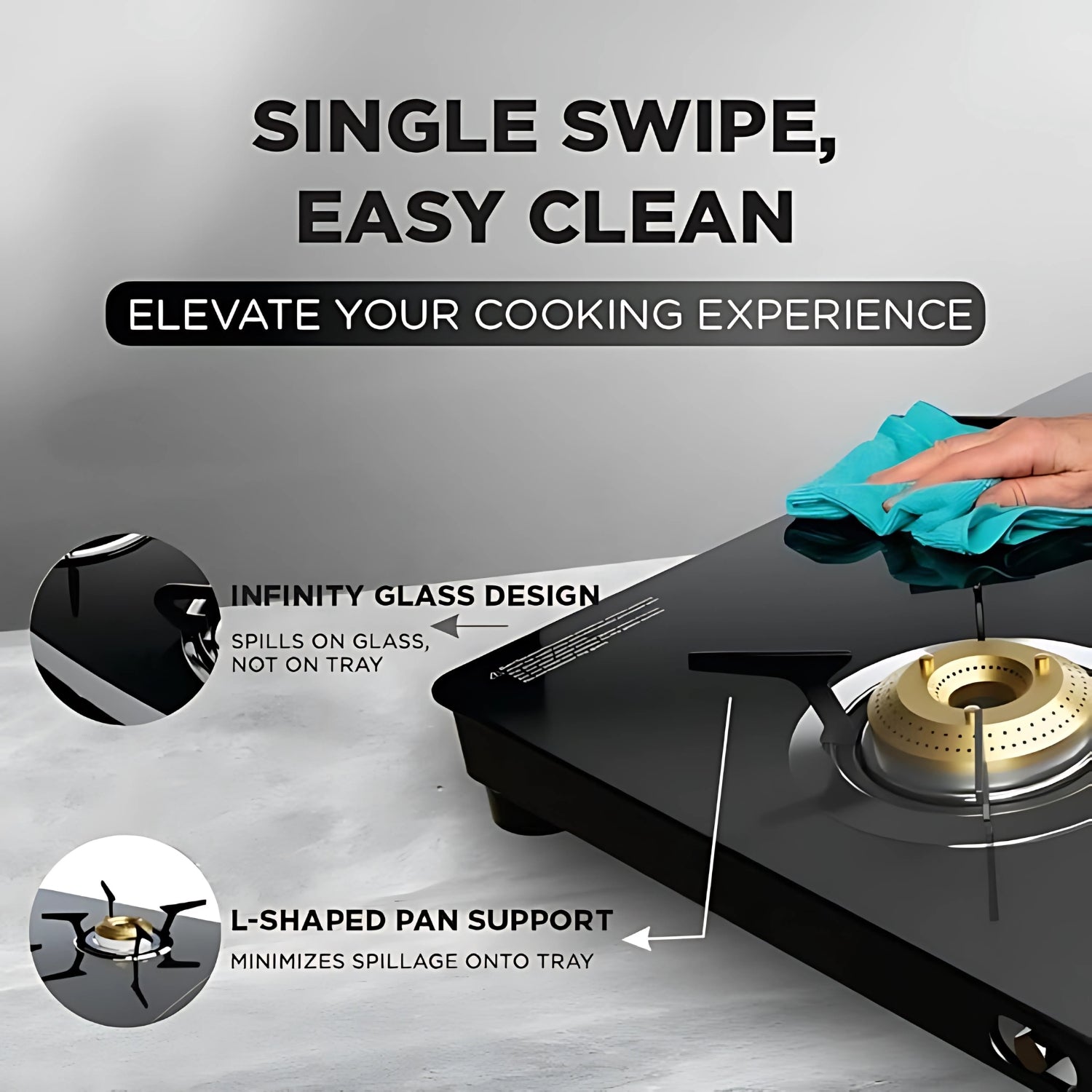 PREETHI GTS418 LUXE MAX 4Burner Gas Stove 4 Burner - Black_4