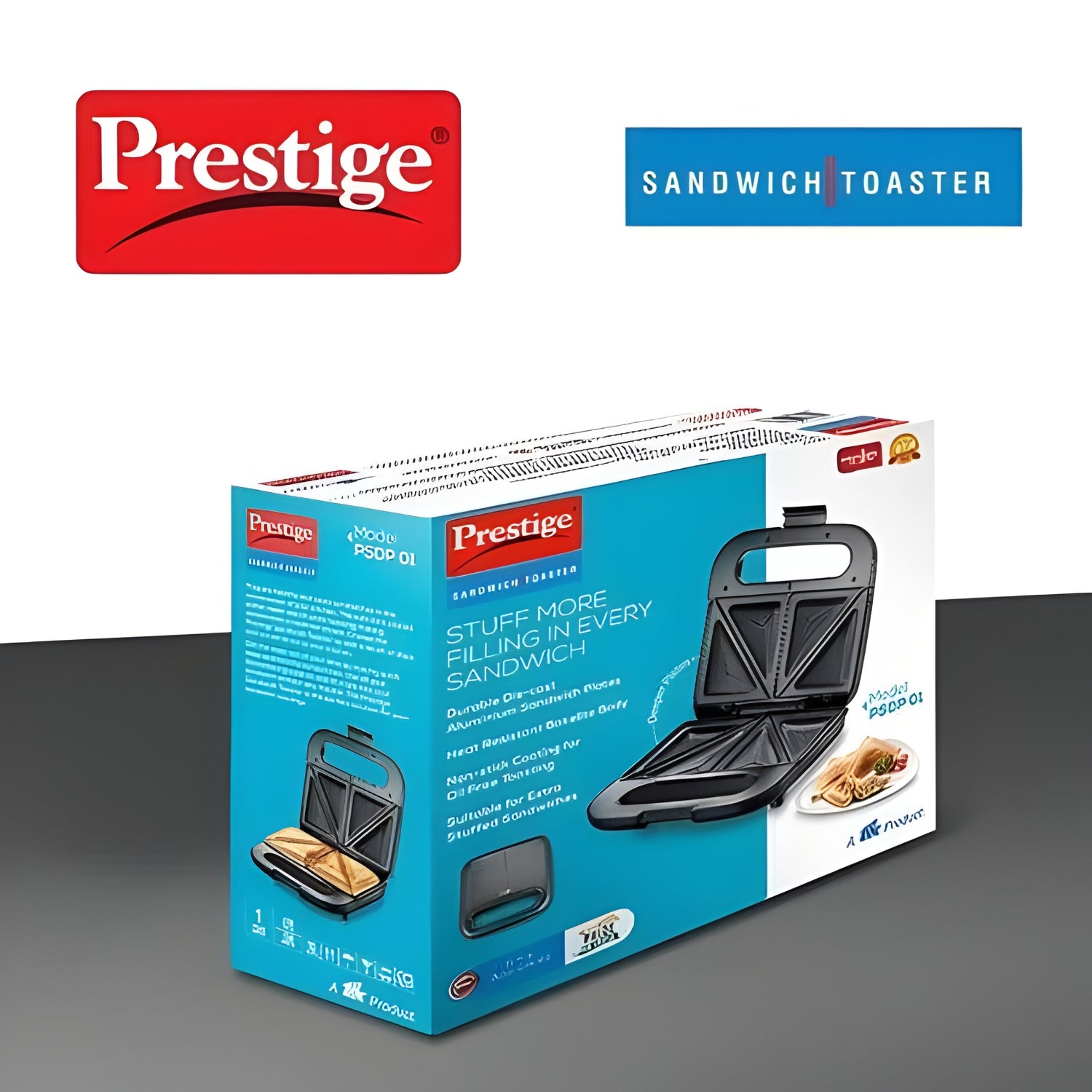 PRESTIGE PSDP 01 42267 2-Slice 750 W Deep Plate Sandwich Maker – Black_5