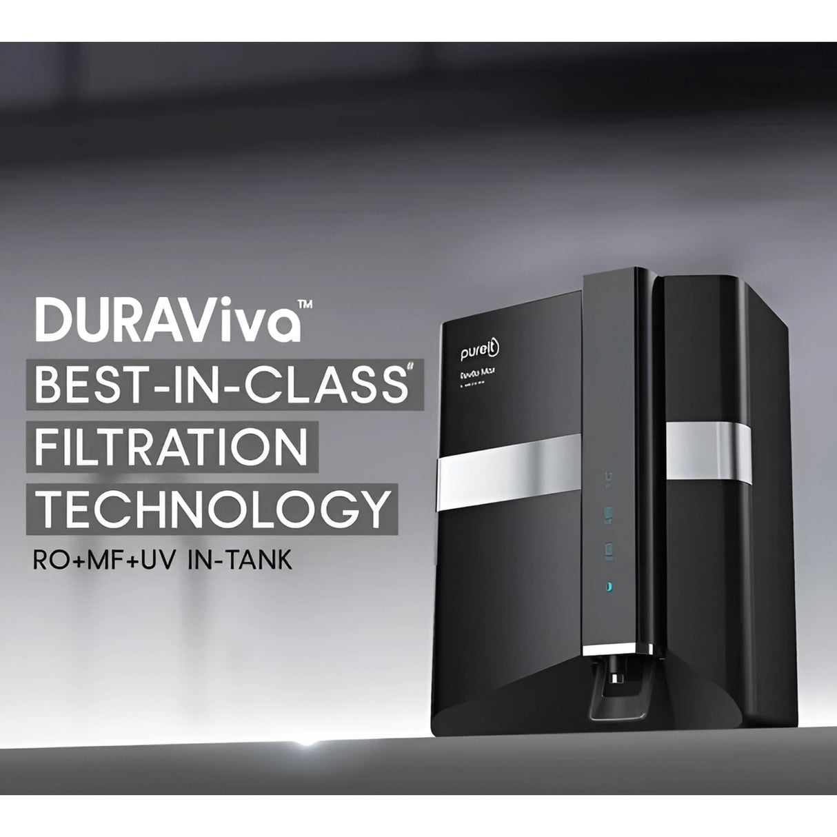 Pureit RO+UV+MF  Revito Max WR5940P Water Purifier 9 L - Black