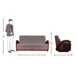 Peru Wooden Sofa Set (3+1+1-Seater) - Teak Finish